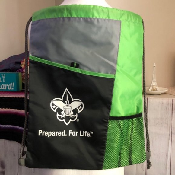 Nylon Drawstring Bag BSA Lime Green Black NEW - Picture 8 of 14